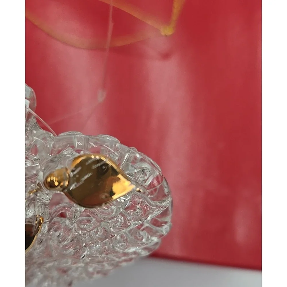 Vtg Silvestri Hand Spun Glass Figurine Ornament Pitcher Heart‎ W/ Box